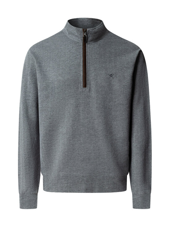 Hackett London - Herringbone Half Zip -neulepaita - 987 GREY | Stockmann - photo 1