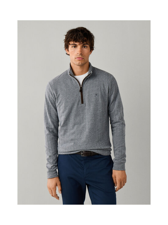Hackett London - Herringbone Half Zip -neulepaita - 987 GREY | Stockmann - photo 3