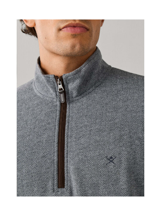 Hackett London - Herringbone Half Zip -neulepaita - 987 GREY | Stockmann - photo 6