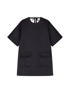 Ganni - Duchesse Boxy Kimono -satiinimekko - 099 BLACK | Stockmann