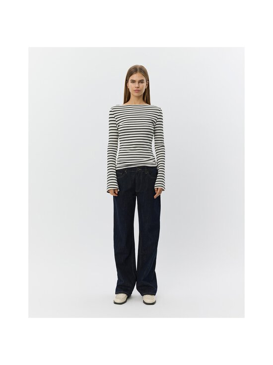 Sofie Schnoor - CeceSW Boat Neck -paita - 0139 WHITE BLACK STRIPED | Stockmann - photo 3