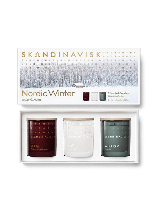 Skandinavisk - Nordic Winter aromātiskās sveces 3 gab. x 65g - WHITE - photo 1 Skandinavisk - Nordic Winter aromātiskās sveces 3 gab. x 65g - WHITE | Stockmann - photo 1