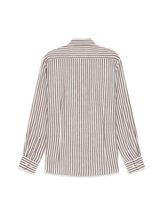 Bugatti - Casual-pellavakauluspaita - 090 BROWN | Stockmann - photo 2