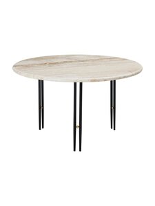 Gubi - IOI -sohvapöytä beige travertiini / musta ⌀ 70 cm - BEIGE | Stockmann