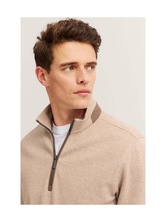 Bugatti - Half zip cotton -collegepaita - 040BEIGE | Stockmann - photo 4