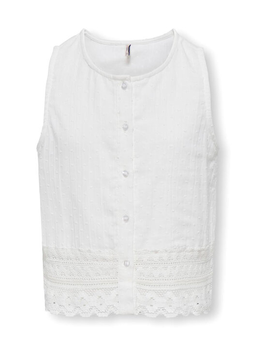 KIDS ONLY - KogLucy Life izšūts tops - CLOUD DANCER | Stockmann - photo 1