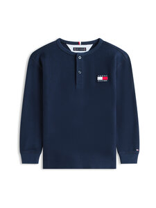 Tommy Hilfiger - Heritage Henley Waffle -paita - C1G DARK NIGHT NAVY | Stockmann