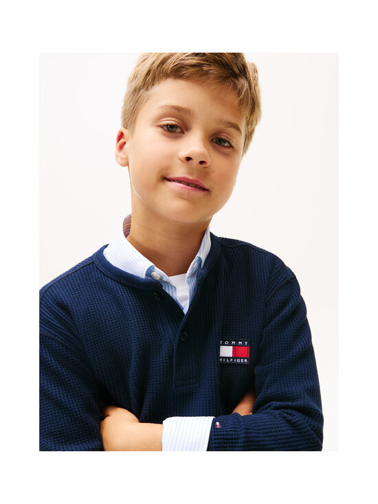 Tommy Hilfiger - Heritage Henley Waffle -paita - C1G DARK NIGHT NAVY | Stockmann - photo 4