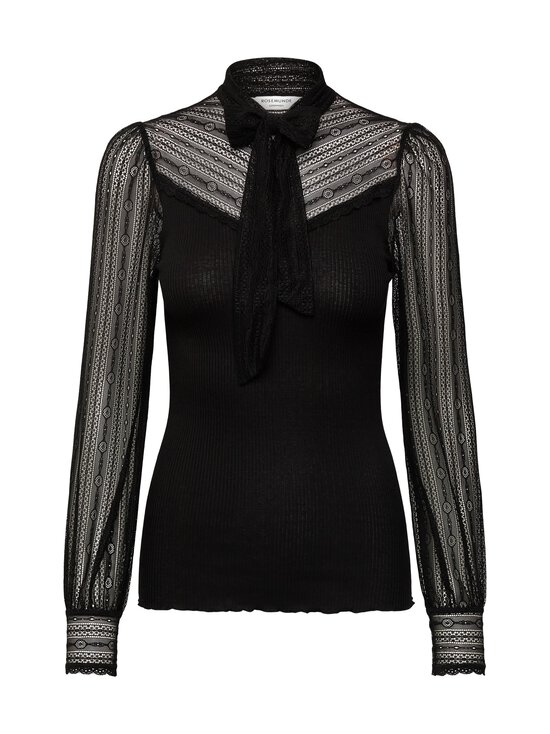 Rosemunde - RWBeatha Silk Full lace Bow LS T-shirt Rosemunde - BLACK | Stockmann - photo 1