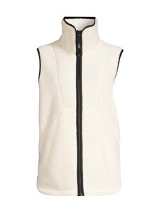 Casall - High Collar -fleeceliivi - 003 OFF WHITE | Stockmann