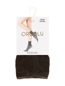 Oroblu - Diamonds 40 den -nilkkasukat - BLACK/GOLD | Stockmann