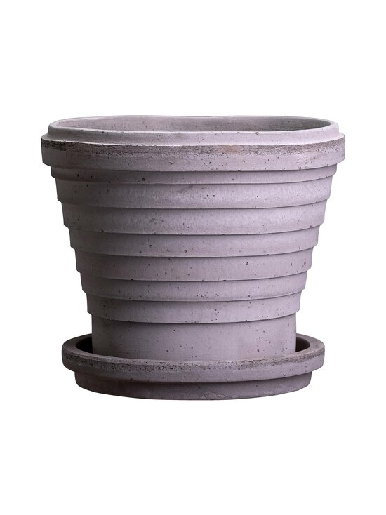 Bergs Potter - Planet Raw -ruukku aluslautasella Ø21 cm - GREY | Stockmann - photo 1