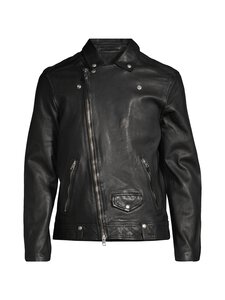 Allsaints - Milo Biker ādas jaka - BLACK | Stockmann