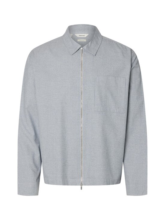 Selected - Särk SlhRlxDavid Mix Zip Overshirt - BLUE MIRAGE CHECKS:POPPYTOOTH | Stockmann - photo 1
