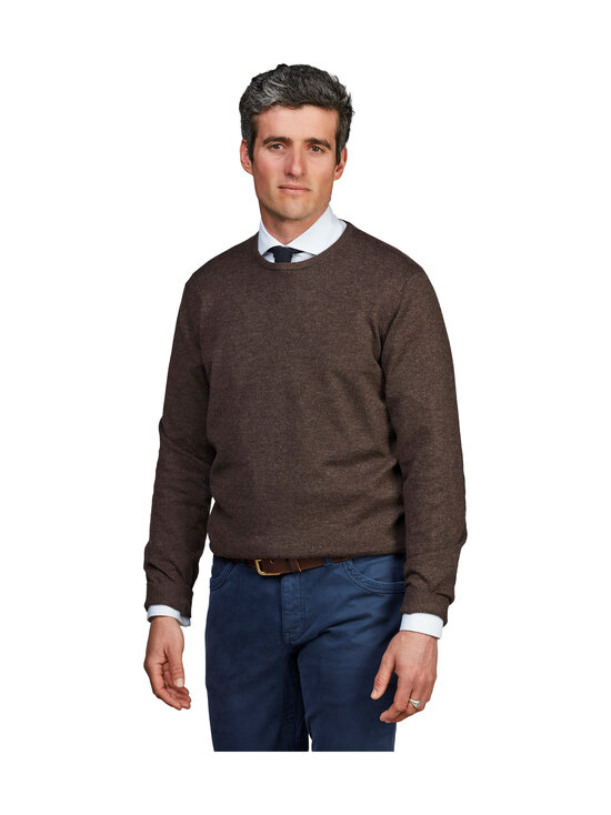 HANSEN&JACOB - Kudum Crew Neck E-Patch - DARK BROWN 68 | Stockmann - photo 1