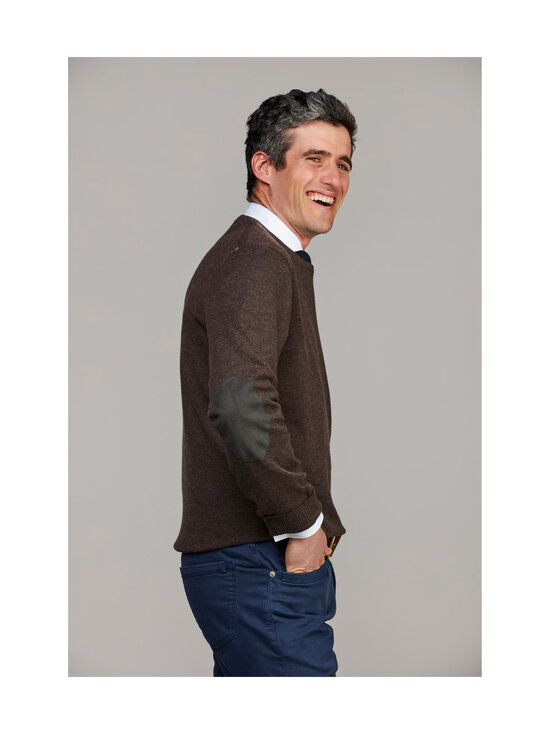 HANSEN&JACOB - Kudum Crew Neck E-Patch - DARK BROWN 68 | Stockmann - photo 2
