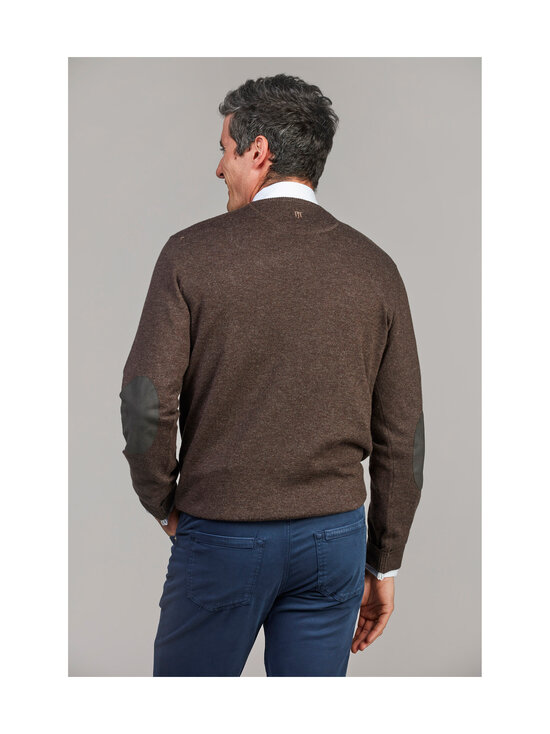 HANSEN&JACOB - Kudum Crew Neck E-Patch - DARK BROWN 68 | Stockmann - photo 3