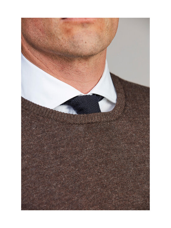 HANSEN&JACOB - Kudum Crew Neck E-Patch - DARK BROWN 68 | Stockmann - photo 4