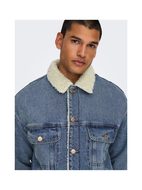 Only & Sons - OnsWilson Sherpa jaka - DARK BLUE DENIM DETAIL:TINTED | Stockmann - photo 2