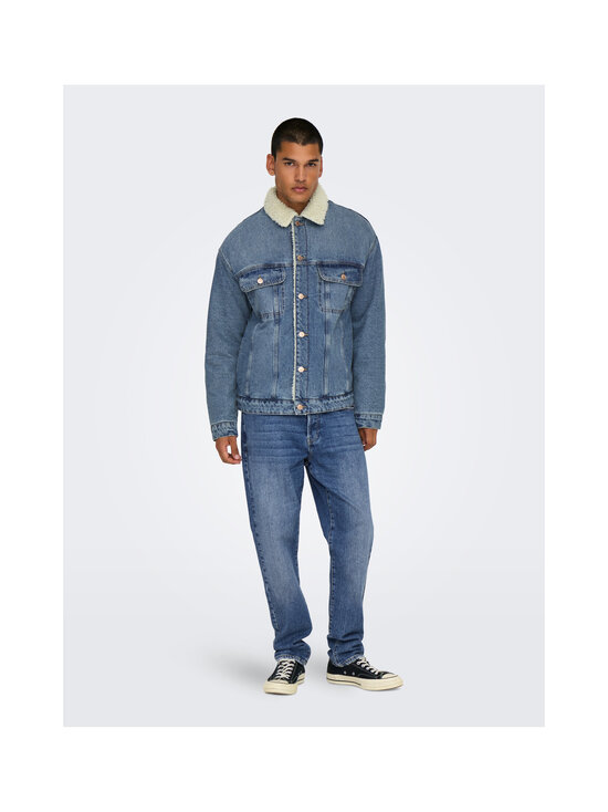 Only & Sons - OnsWilson Sherpa jaka - DARK BLUE DENIM DETAIL:TINTED | Stockmann - photo 4