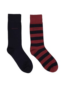 GANT - Barstripe And Solid -sukat 2-pack - 604 PLUMPED RED GANT - Barstripe And Solid -sukat 2-pack - 604 PLUMPED RED | Stockmann