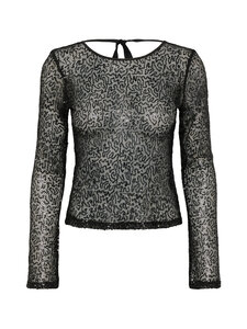 Gestuz - Gzsaina caurspīdīgs krekls - 100 BLACK | Stockmann