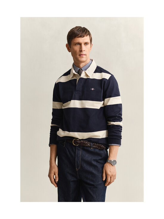GANT - Striped Rugger regbija krekls - 433 EVENING BLUE | Stockmann - photo 2