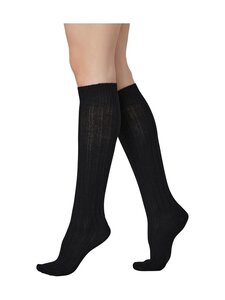 Swedish Stockings - Bodil- merinosekoitteiset polvisukat - 001 BLACK | Stockmann