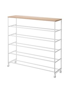 Yamazaki - Tower 5-Tiered Shoe Rack -kenkähylly 90,5 x 26 x 87 cm - WHITE | Stockmann