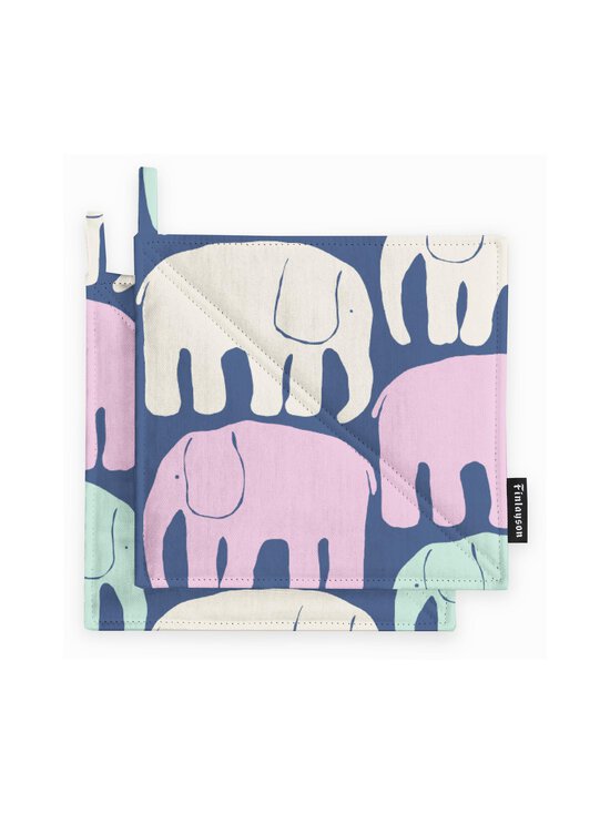 Finlayson - Elefantti-patalappu 2 kpl - GREY / PASTEL | Stockmann - photo 1