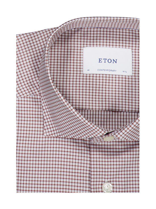 Eton - Check Twill Wide Spread Contemporary -kauluspaita - ORANGE | Stockmann - photo 2