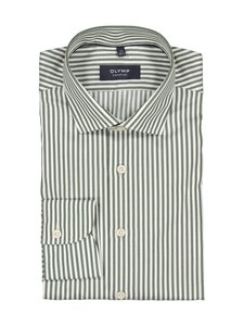 Olymp - Triiksärk Stripe Tailored Fit - 47 OLIV | Stockmann