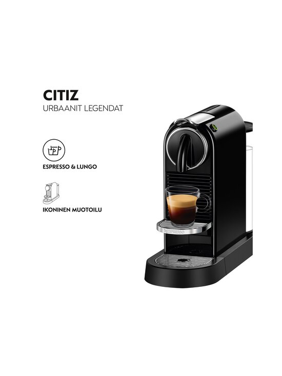 Nespresso - Citiz Coffee Maker By De'Longhi -kahvikone - BLACK | Stockmann - photo 3