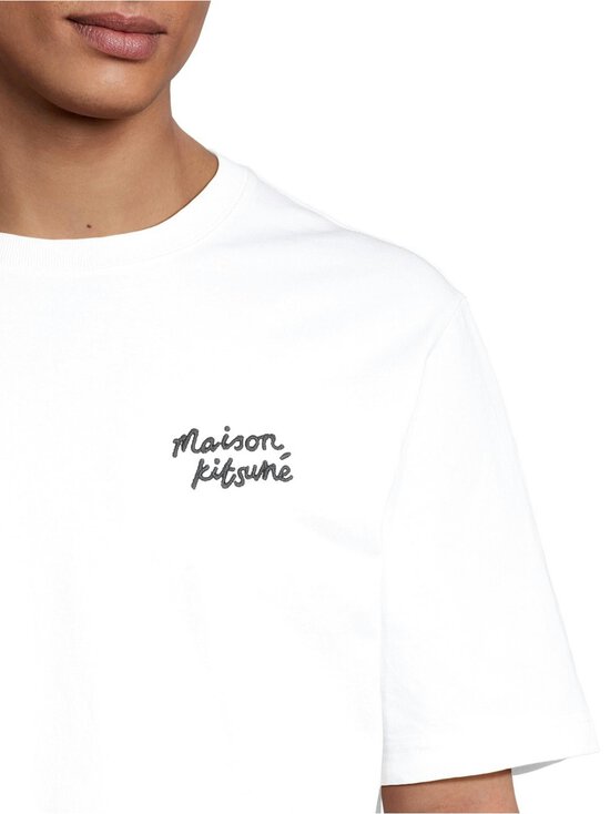 Maison Kitsuné - T-särk Handwriting Comfort - M186 WHITE/BLACK | Stockmann - photo 4