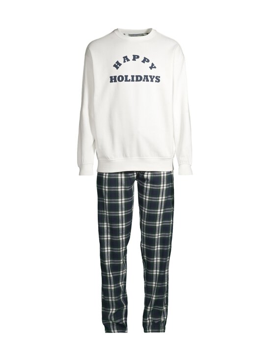 Cap Horn loungewear - Nico-pyjama 2-osainen - GREEN CHECK/SOFT WHITE | Stockmann - photo 1
