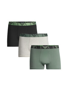 Emporio Armani - Bokserialushousut 3-pack - M7231 GREEN/BLK/LG MEL GRE | Stockmann