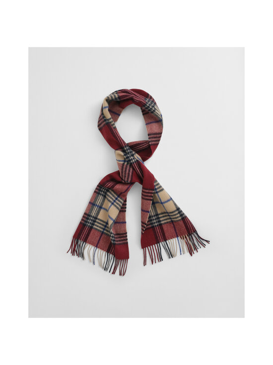 GANT - Ruudullinen merinovillahuivi - 604 PLUMPED RED | Stockmann - photo 2