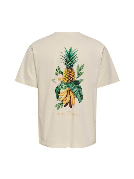 Only & Sons - T-särk OnsWhite Lotus Life Relax - ANTIQUE WHITE PRINT:PINEAPPLE BANANAS | Stockmann - photo 2