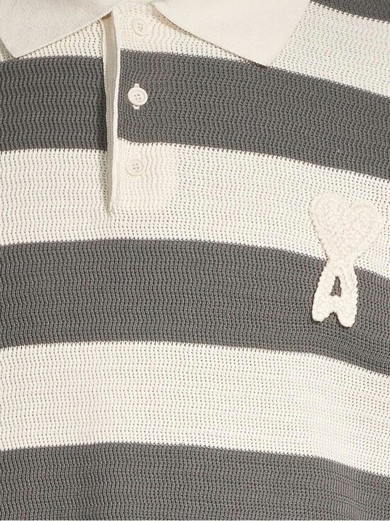 Ami - Polo-pikeepaita - WHITE CREAM/CARBONE | Stockmann - photo 4