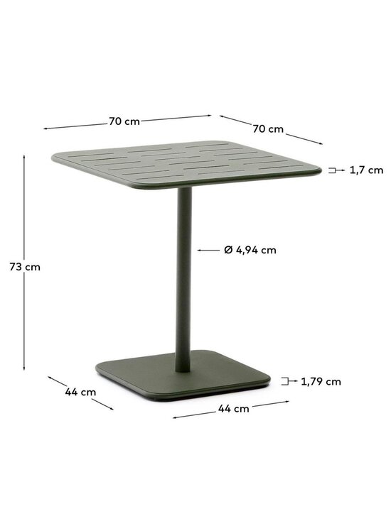 Kave Home - Brai-ruokapöytä tummanvihreä 70 x 70 cm - GREEN | Stockmann - photo 8