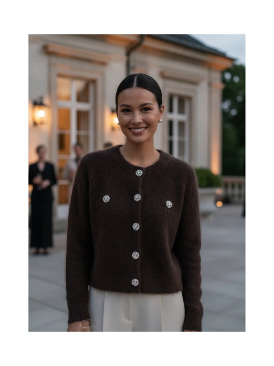 Ida Sjöstedt - Jaden Soft -neuletakki - BROWN BLACK | Stockmann - photo 3