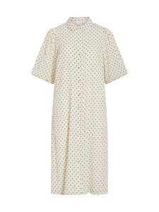 Vila - Viea 2/4 kleita - CLOUD DANCER AOP:BLACK DOTS | Stockmann