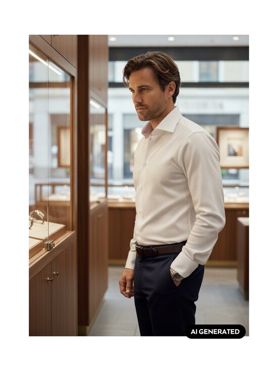 Stenströms - Regular Cuff Contrast -kauluspaita - 000 WHITE | Stockmann - photo 3