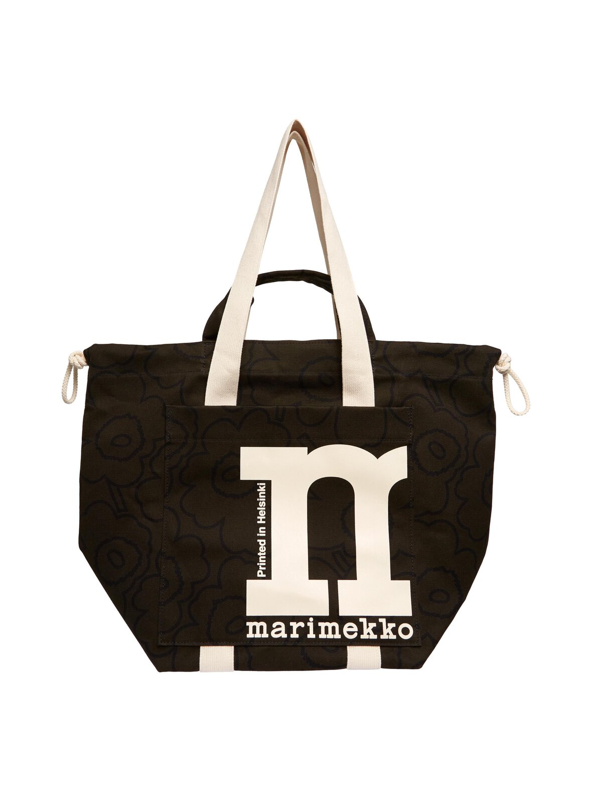 Marimekko Mono city piirto unikko -luomupuuvillashopperi