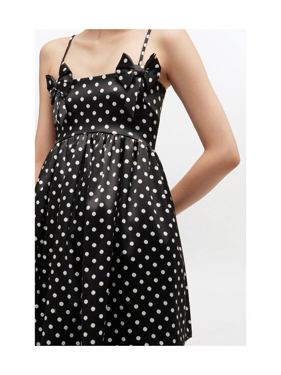 Ganni - Printed Double Strap -satiiniminimekko - 099 BLACK | Stockmann - photo 2