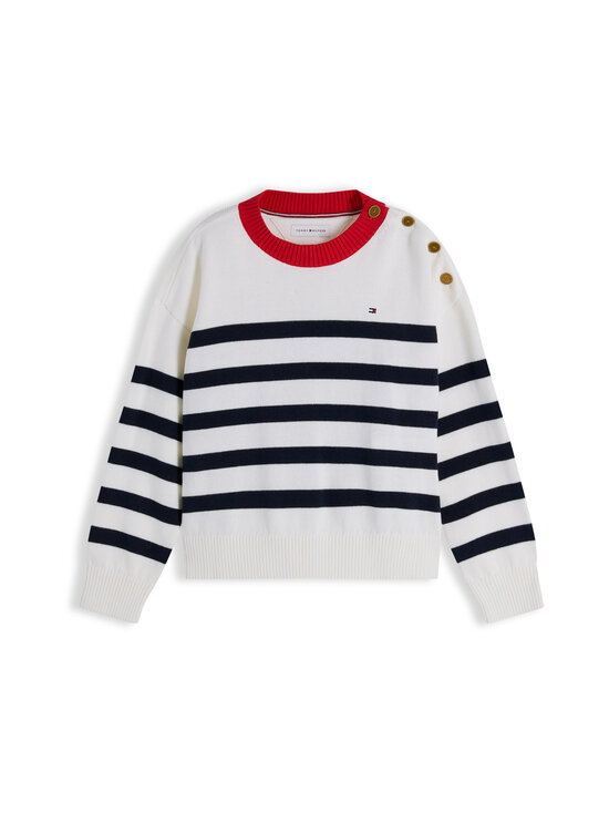 Tommy Hilfiger - Nautical-neule - YA8 IVORY SILK STRIPES | Stockmann - photo 1
