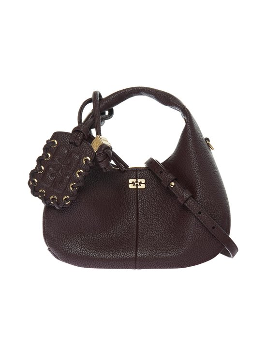 Ganni - Hobo Mini Grained -laukku - 979 CHICORY COFFEE | Stockmann - photo 1