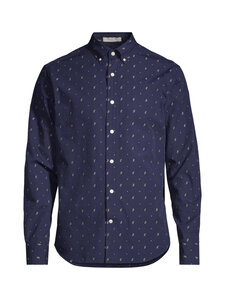 GANT - Regular Paisley Fil Coupé  -kauluspaita - 409 CLASSIC BLUE | Stockmann