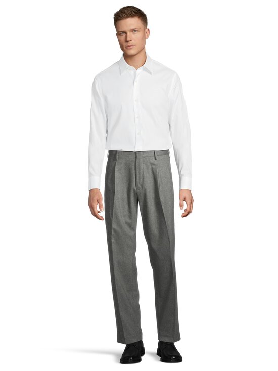 SLOWEAR - Comfort Woolen Flannel Straight Fit -housut - 910 GRIGIO MEDIO - photo 3 SLOWEAR - Comfort Woolen Flannel Straight Fit -housut - 910 GRIGIO MEDIO | Stockmann - photo 3