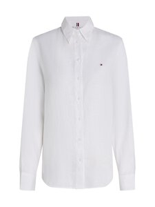 Tommy Hilfiger - Linen Relaxed -paita - YCF TH OPTIC WHITE | Stockmann
